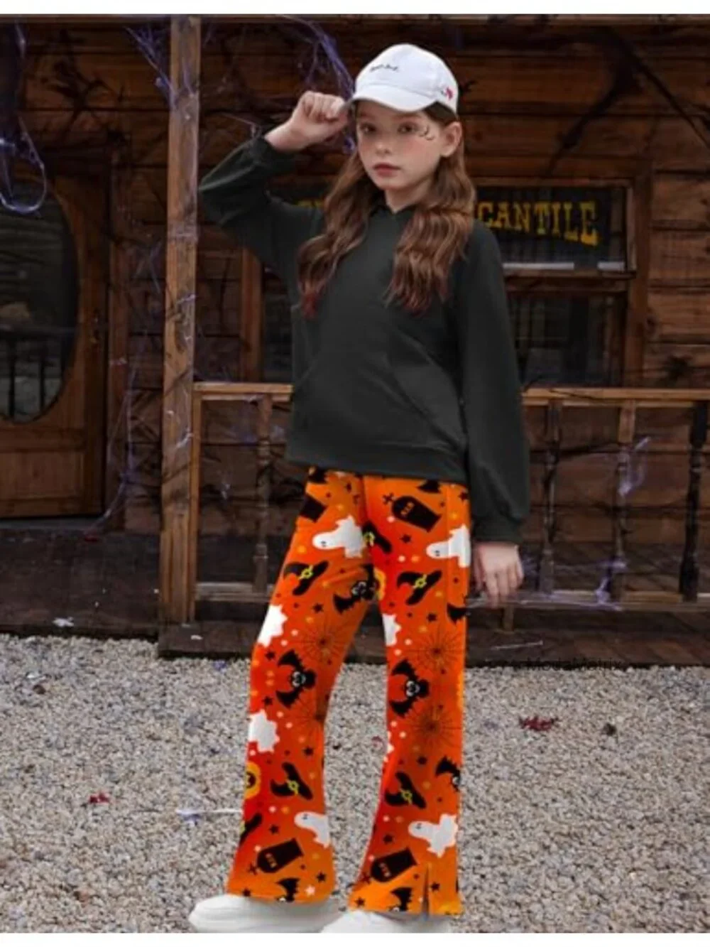 Girls 2 Piece Sweatsuit Set Long Sleeve Hoodie with Flare Pants